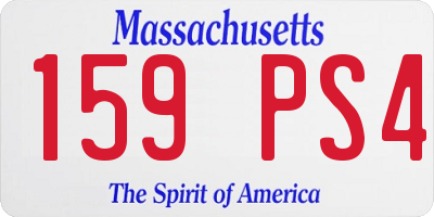 MA license plate 159PS4
