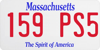 MA license plate 159PS5