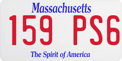 MA license plate 159PS6