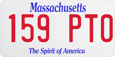 MA license plate 159PT0