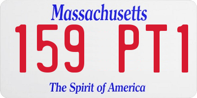 MA license plate 159PT1