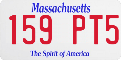 MA license plate 159PT5