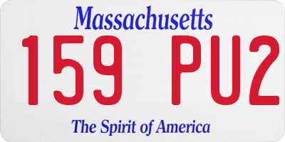 MA license plate 159PU2
