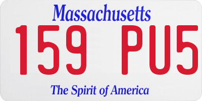 MA license plate 159PU5