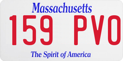 MA license plate 159PV0