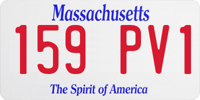 MA license plate 159PV1