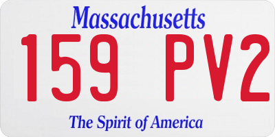MA license plate 159PV2