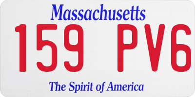 MA license plate 159PV6