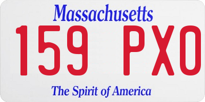MA license plate 159PX0