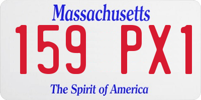 MA license plate 159PX1