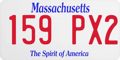 MA license plate 159PX2
