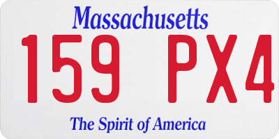 MA license plate 159PX4