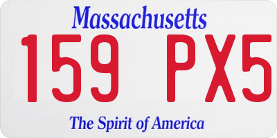 MA license plate 159PX5