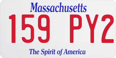MA license plate 159PY2