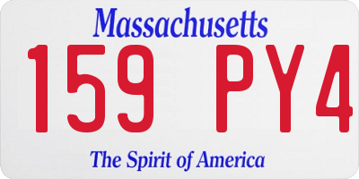 MA license plate 159PY4