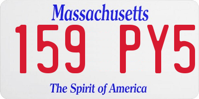 MA license plate 159PY5