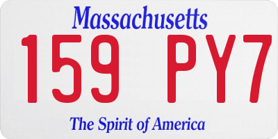 MA license plate 159PY7