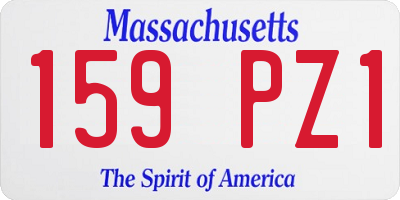MA license plate 159PZ1