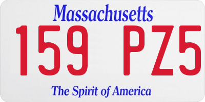 MA license plate 159PZ5