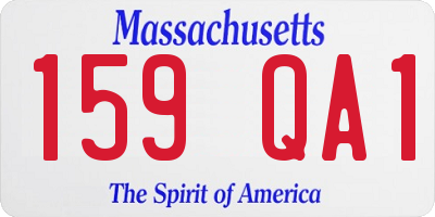 MA license plate 159QA1
