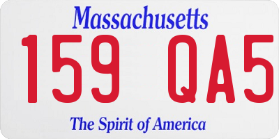 MA license plate 159QA5