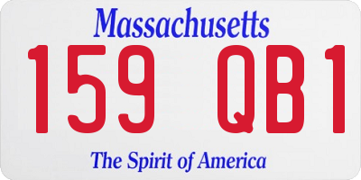 MA license plate 159QB1