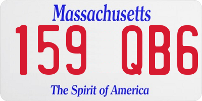 MA license plate 159QB6