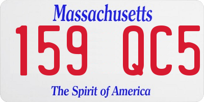 MA license plate 159QC5