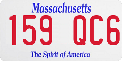 MA license plate 159QC6