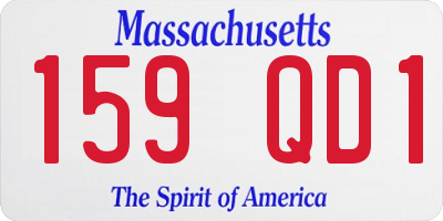 MA license plate 159QD1