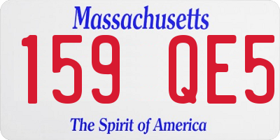 MA license plate 159QE5