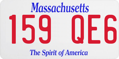 MA license plate 159QE6