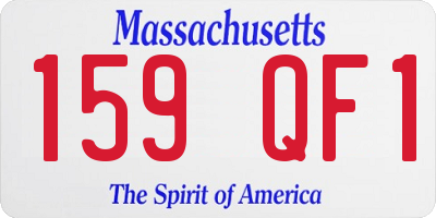 MA license plate 159QF1