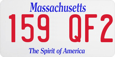 MA license plate 159QF2