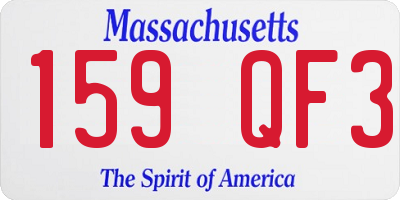 MA license plate 159QF3