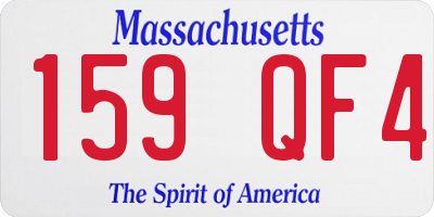 MA license plate 159QF4