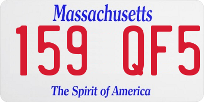 MA license plate 159QF5