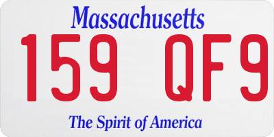 MA license plate 159QF9