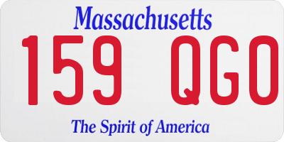 MA license plate 159QG0