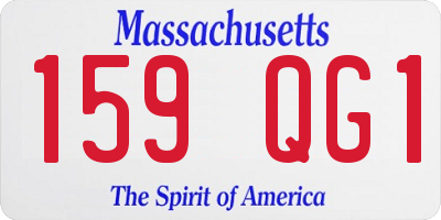 MA license plate 159QG1