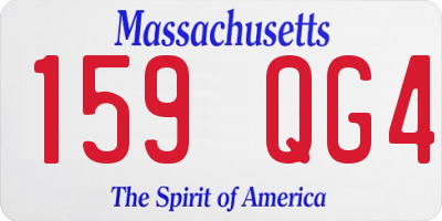 MA license plate 159QG4