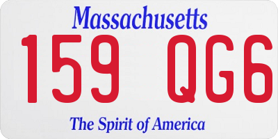 MA license plate 159QG6