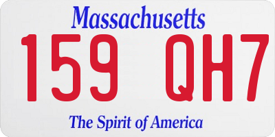 MA license plate 159QH7