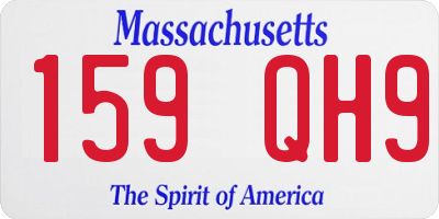 MA license plate 159QH9