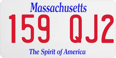 MA license plate 159QJ2