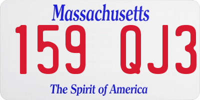 MA license plate 159QJ3