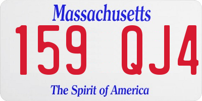 MA license plate 159QJ4