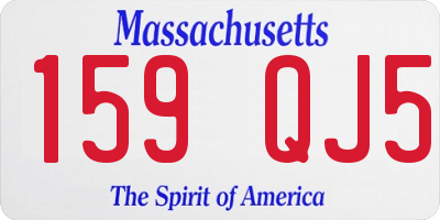 MA license plate 159QJ5