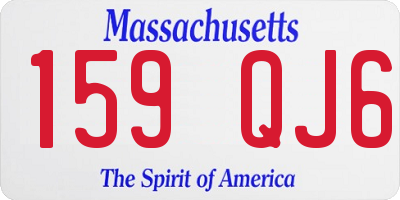 MA license plate 159QJ6