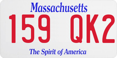 MA license plate 159QK2